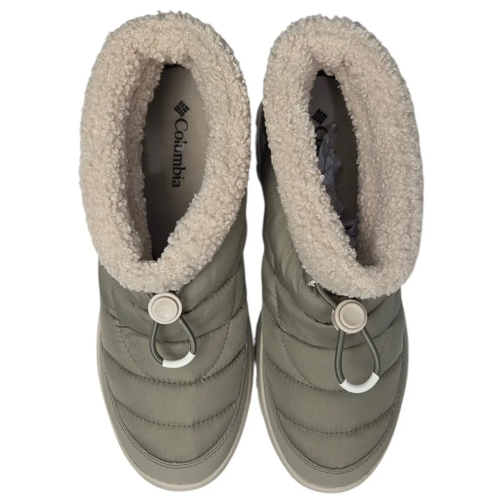Columbia Snowtrot Shorty Snow Boots Womens 10 Green Omni-Heat Insulated NEW